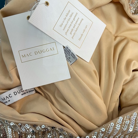# Mac Duggal Starburst Sequin Column Gown New With Tag - Picture 13 of 17